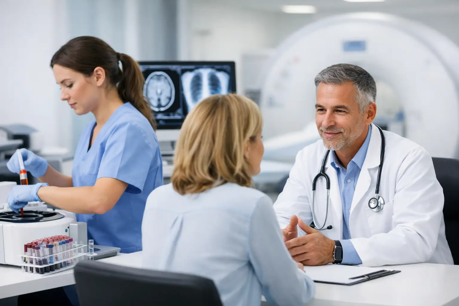 Centro médico: exámenes y consultas en un lugar